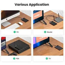 UGREEN 2.5 Inch External Hard Drive Enclosure USB 3.0 SATA III 5Gbps UASP HDD SSD Case 7mm 9.5mm Portable Laptop PC (30848)