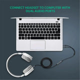 UGREEN 3.5mm Audio Splitter Cable, 20cm Female to Dual 3.5mm Male Adapter with ABS Case, Headphone & Mic Y - Splitter for PC, Laptop, Smartphone (20898) - Ugreen India