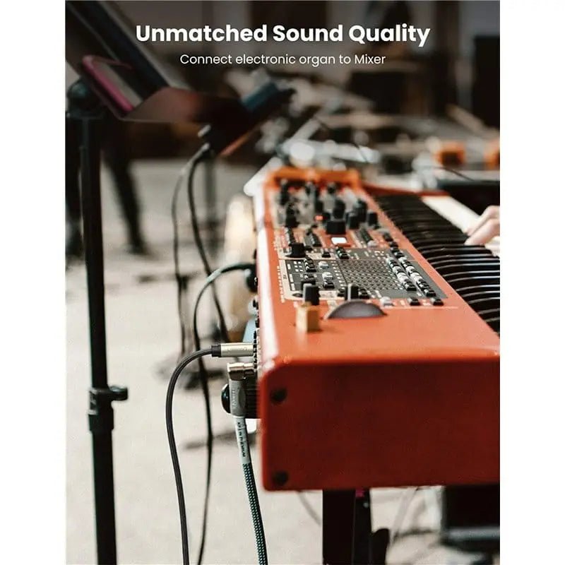 UGREEN 3m 6.35mm Mono Male to Male Stereo Audio Cable, TRS Auxiliary Cord for Guitar, Amplifier, Mixer, Keyboard, Microphone, Speakers, Home Theater & Professional Audio Equipment, Durable HiFi Cable (10639) - Ugreen India
