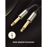 UGREEN 3m 6.35mm Mono Male to Male Stereo Audio Cable, TRS Auxiliary Cord for Guitar, Amplifier, Mixer, Keyboard, Microphone, Speakers, Home Theater & Professional Audio Equipment, Durable HiFi Cable (10639) - Ugreen India