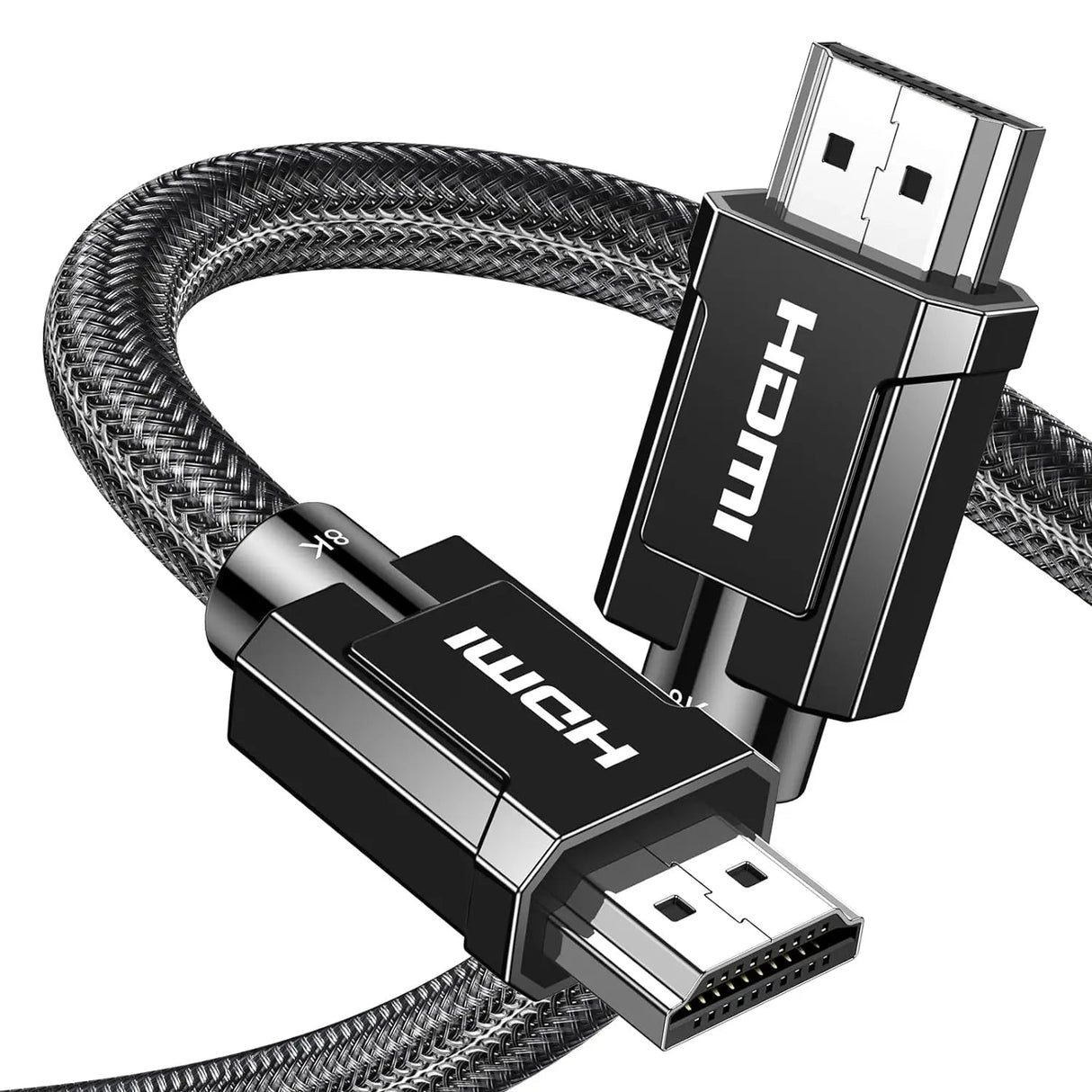 UGREEN 3M 8K@60Hz HDMI 2.1 Ultra Certified Male To Male Zinc Alloy Shell Braided Round Cable Ultra High Speed 48Gbps Support Dynamic HDR Dolby Vision eARC Compatible for Xbox One Nintendo Switch Samsung TV Roku PS5 Nylon etc. (80602) - Ugreen India