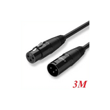 UGREEN 3M Cannon XLR Male To Female Microphone Extension Cable For Amplifiers, Microphones, Mixer, Preamp, Speaker System Or Other Professional Recording (20711) - Ugreen India