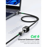 UGREEN 3M Cat 6 Ethernet Extension Cable, F/UTP RJ45 Male to Female Patch Cord, 1000Mbps High Speed Gigabit LAN Network Cable Compatible with Router, Switch, Modem, Laptop, PC, Smart TV, PS5, Xbox (11282) - Ugreen India