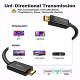 UGREEN 3M Displayport Male to HDMI Male Cable 4K UHD Uni - Directional 1080P Video For HDTV Monitor Projector PC (10203) - Ugreen India