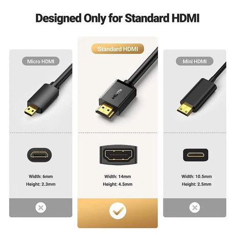 UGREEN 3M HDMI 2.0 Extension Cable, Male to Female Extender Cord, 4K@60Hz High Speed UHD Video & Audio Transmission Compatible with HDTV, Monitor, Projector, Blu - ray, PS5, Xbox, Laptop, PC – Black (10145) - Ugreen India