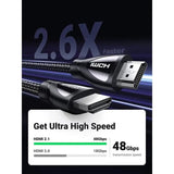 UGREEN 3m HDMI 2.1 Male To Male 8K@60Hz Cable UHD High Speed 48Gbps data transfer - Ugreen India