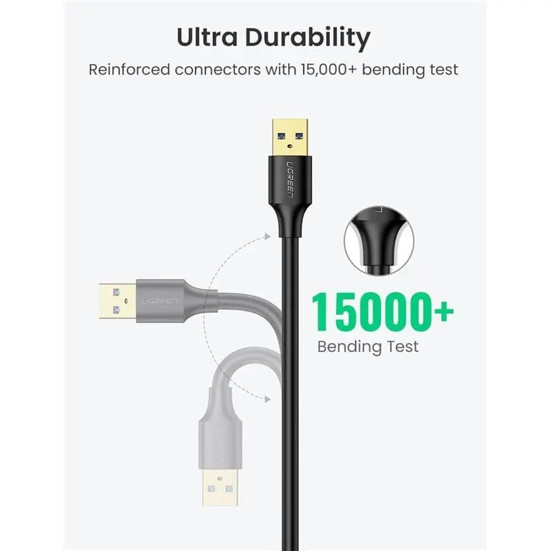UGREEN 3m USB 3.0 Type A Male to Female Extension Cable, 5Gbps Data Transfer for PlayStation, Xbox, Oculus VR, USB Flash Drive, Card Reader, Hard Drive, Keyboard, Printer, Camera etc. (30127) - Ugreen India