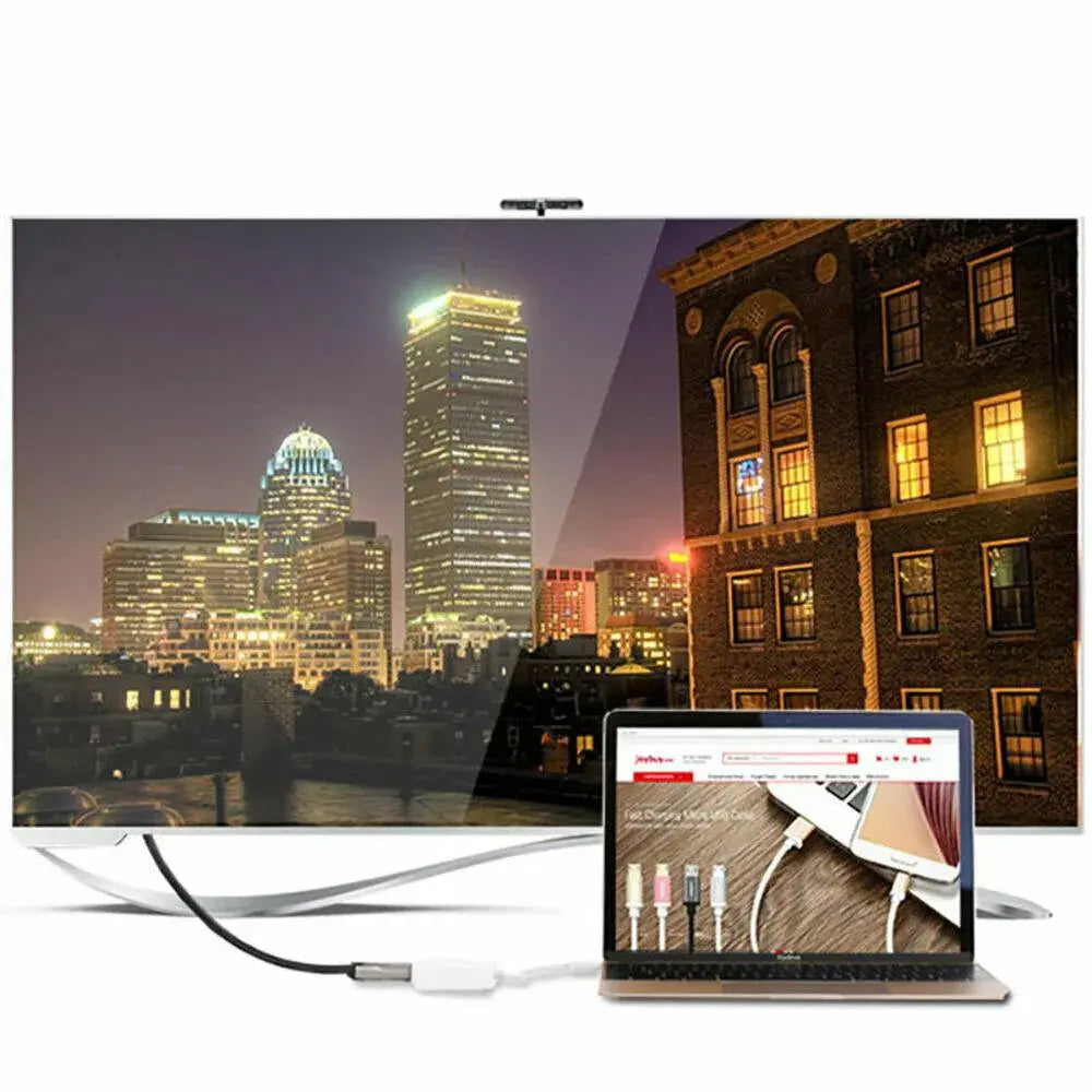 UGREEN USB-C to HDMI Adapter with 20cm Cable, 4K@30Hz Video Converter, USB-C Male to HDMI Female, Compact Design – White (40273)