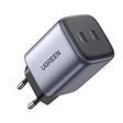 UGREEN 45W Nexode 2 Port USB C Charger Support GaN II Tech Compatible with Galaxy S22 Ultra, S21, MacBook Air, iPhone 14 Pro Max, 14 Plus etc. EU(90573) - Ugreen India