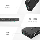 UGREEN 4x1 USB KVM Switch Box, 4 In 1 Out Computer Sharing Switcher for Keyboard, Mouse, Printer, Monitor – Supports Multi - Device Control (50280) - Ugreen India