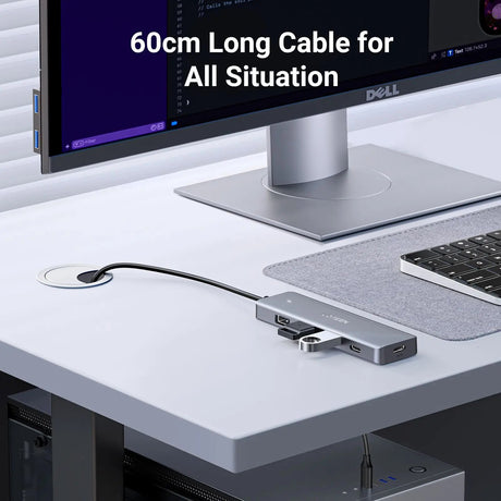 UGREEN 5 - in - 1 USB 3.0 Hub with 4 USB - A Ports and 100W PD Charging Adapter, High - Speed Data Transfer up to 5Gbps, Slim Portable USB C Hub Compatible with MacBook, Windows Laptop, iPad Pro, Chromebook, and More (15920) - Ugreen India