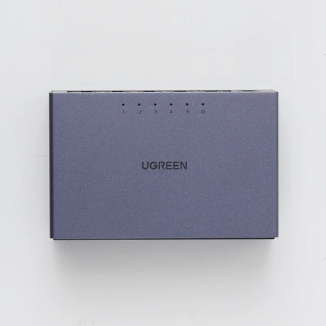 UGREEN 5 - Port Gigabit Ethernet Switch , Aluminum Housing Desktop Network Hub, 10/100/1000 Mbps Auto - Negotiation LAN Switch, Plug and Play, Silent Fanless Design(15641) - Ugreen India