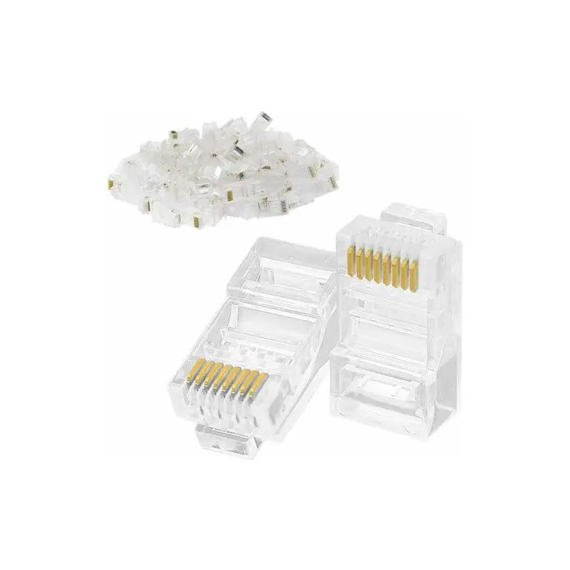 UGREEN RJ45 Connectors 100-Pack Network Cat5 Cat5e Ethernet Cable Gold-Plated 8P8C Modular Plugs Reliable LAN Connection 50246