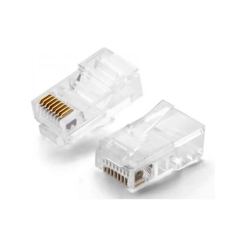 UGREEN RJ45 Connectors 100-Pack Network Cat5 Cat5e Ethernet Cable Gold-Plated 8P8C Modular Plugs Reliable LAN Connection 50246