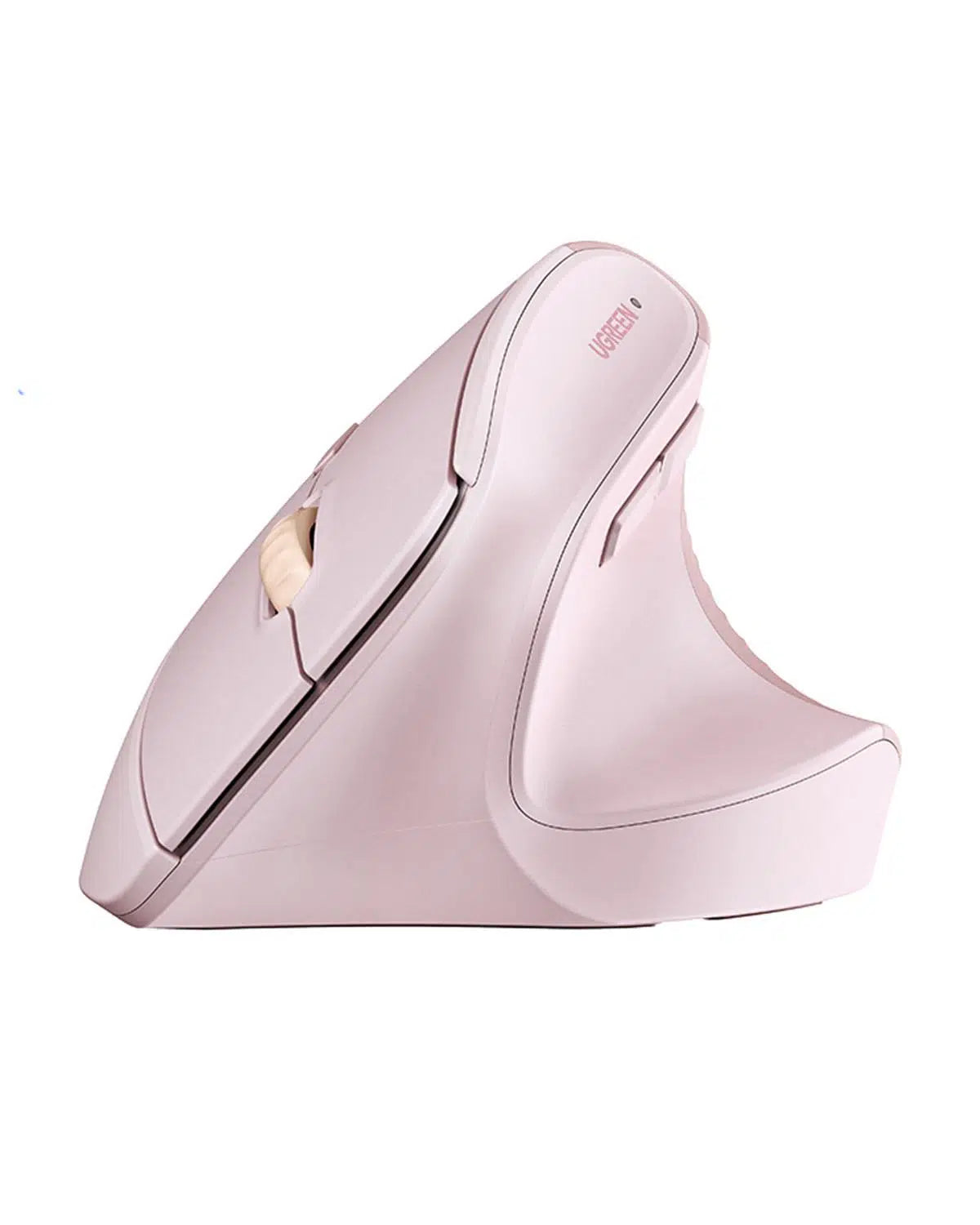 UGREEN 55917 M571 pink vertical wireless mouse, side view