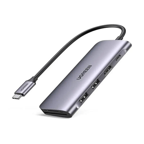 UGREEN 6 in 1 Type C Docking Station With HDMI 4K, 2*USB 3.0 Ports, SD TF Card Reader, 100W PD Charging Adaptor Dock Station for MacBook Pro Air 2020 2019 2018, Galaxy Note 10 S10 S9 S8, Surface Go, XPS 13 15 etc. (70411) - Ugreen India