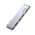 UGREEN 6 In 2 USB C Hub Adapter for MacBook Pro MacBook Air M1 2020 2019 2018 with 4K HDMI Thunderbolt 3 100W Power Delivery SD TF Card Reader and 2 USB 3.0 Ports - Silver (80856) - Ugreen India