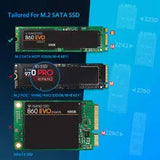 UGREEN M.2 SATA SSD Enclosure USB 3.0 5Gbps Aluminum Tool-Free External Case NGFF 2230 2242 2260 2280 Portable (60355)