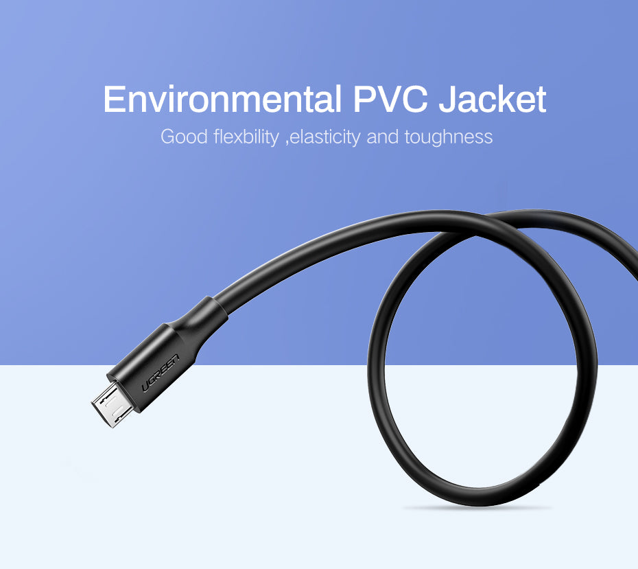 UGREEN 60827 3m USB 2.0 A to micro USB cable environmental PVC jacket