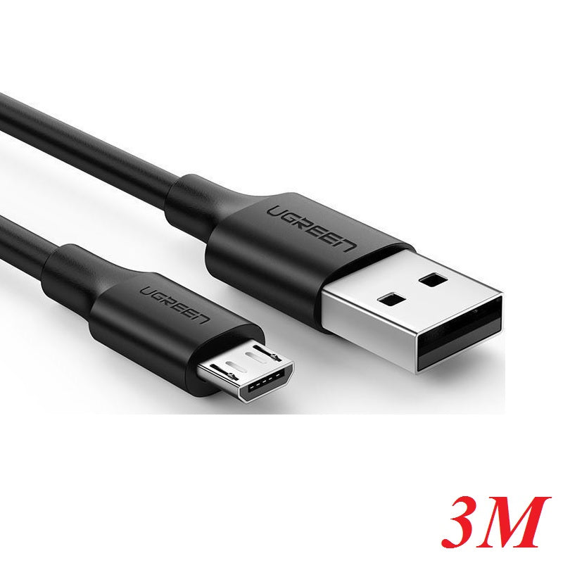 UGREEN 60827 3m USB 2.0 A to micro USB cable connectors