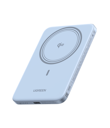 UGREEN MagFlow Air 5000mAh Qi2 power bank in Starlight Blue