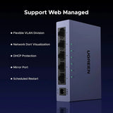 UGREEN CM933 5-Port Gigabit Easy Smart Managed Ethernet Switch with VLAN, QoS & Link Aggregation – 65956
