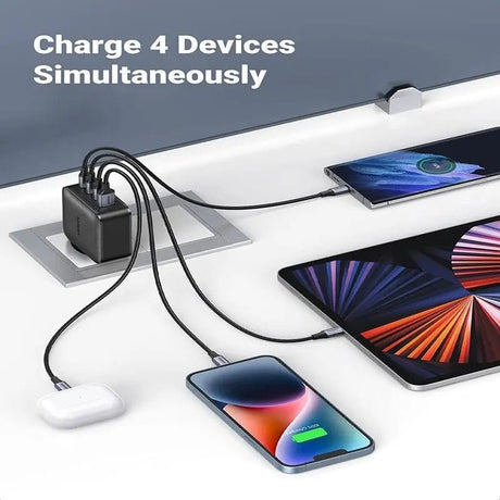 Ugreen 65W 4 - Port 3CIA (EU) GaN Charger For Macbook Pro Air, Ipad, Iphone 12 Pro 11 Pro Max Xr Xs Se, Galaxy S20/S10/Note 20, Pixel, Nintendo Switch, Pc etc. (70774) - Ugreen India