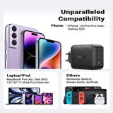 Ugreen 65W 4 - Port 3CIA (EU) GaN Charger For Macbook Pro Air, Ipad, Iphone 12 Pro 11 Pro Max Xr Xs Se, Galaxy S20/S10/Note 20, Pixel, Nintendo Switch, Pc etc. (70774) - Ugreen India