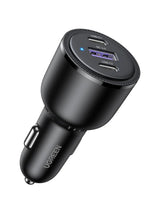 UGREEN 69W 3 - Port Cigarette Lighter USB C Car Charger Fast Charging - Type C Car Phone Charger PD 45W/20W, SCP 22.5W QC 18W Compatible with iPhone 13/12/11/iPad/MacBook, Pixel 5/4a, Galaxy S21/S20 etc. (20467) - Ugreen India