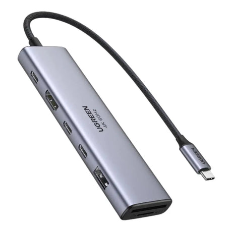 UGREEN USB-C 7 IN 1 Multifunctional Adapter, 1*HDMI, 2*USB-C 3.2, 1*USB-A 3.2, 1*SD/TF, 1* 100W PD (45521) - Ugreen India