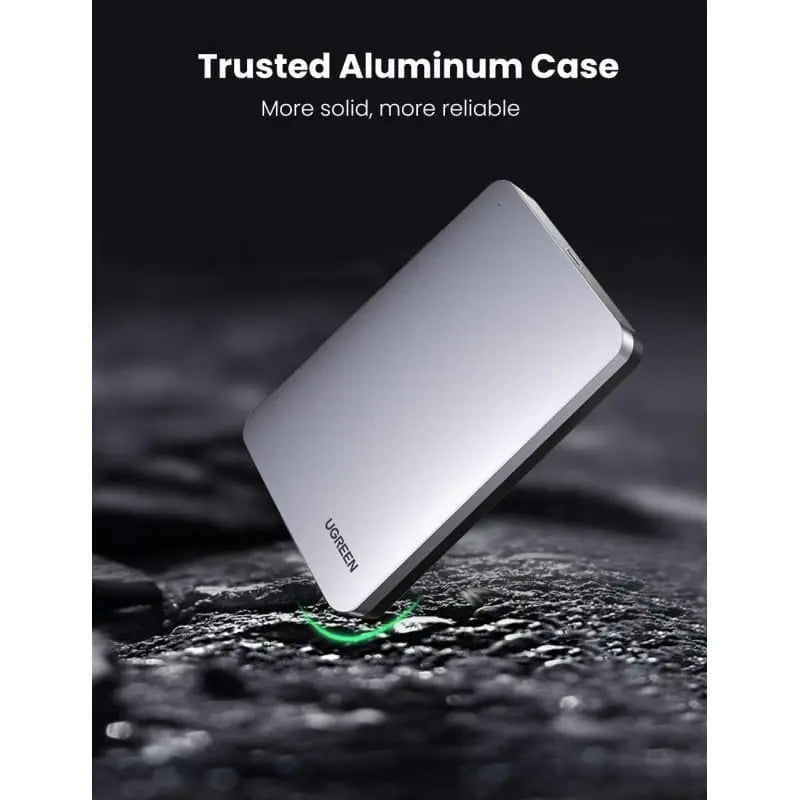 UGREEN 2.5-Inch SATA External Hard Drive Enclosure, Aluminum Case, USB 3.1 Gen 2 Support UASP SATA III Compatible with WD, Seagate, Toshiba, Samsung, Hitachi, PS4, Xbox, PC, Tool Free etc. (70498) - Ugreen India
