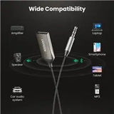 UGREEN Bluetooth 5.3 Car AUX Receiver 3.5mm Wireless Audio Adapter Hands-Free Calling HiFi Music Streaming (70601)
