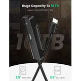 UGREEN SATA to USB-C Adapter Cable USB 3.1 Gen 2 6Gbps External Hard Drive Converter 2.5" SSD HDD Samsung WD (70610)