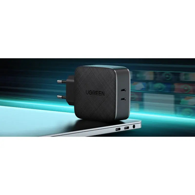 UGREEN 66W 2-পোর্ট USB C PD চার্জার PPS 20W USB C সাপোর্ট করে MacBook Pro/Air, iPad Pro, iPhone 13, iPhone 12 Pro, 11, Dell XPS 15, Surface Go, Galaxy S21 ইত্যাদির সাথে সামঞ্জস্যপূর্ণ (70867)