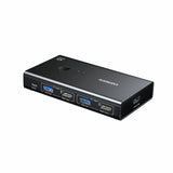 UGREEN 75246 AK502 black HDMI KVM switch showing front USB ports