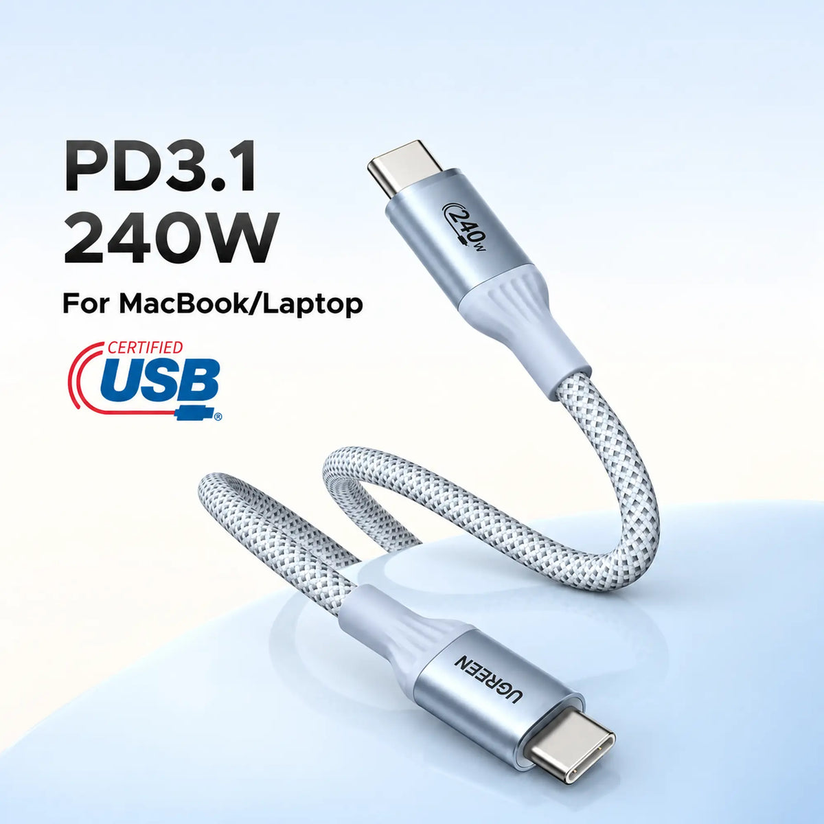 UGREEN 75731 240W E-Marker Chip Type-C to Type-C PD 1M Fast Charging Cable