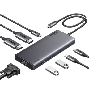 UGREEN 8-in-1 USB C 4K Docking Station Dual Monitor Triple Display Hub 2 HDMI VGA 2 USB A C 100W PD MacBook Dell HP (35588) Ugreen