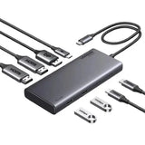 UGREEN 8 इन 1 USB C डॉकिंग स्टेशन डुअल मॉनिटर के साथ, 4K ट्रिपल डिस्प्ले USB C हब 2 HDMI, DP, 2 USB A&amp;C 3.2 पोर्ट, 100W PD, डॉक के साथ MacBook, Dell, HP, Lenovo, Surface आदि के लिए कम्पैटिबल (35625) 