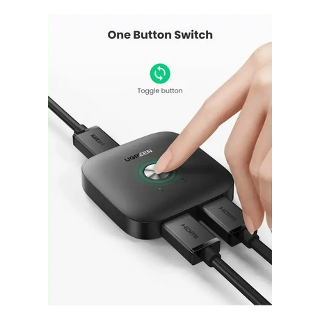UGREEN 2 In 1 Out HDMI Switcher Support 4K@60Hz 3D HD 1080P Compatible for Fire Stick, Xbox, PS3/PS4, Roku, Blu-Ray Player, HDTV, Projector, Display Monitor(80126) - Ugreen India