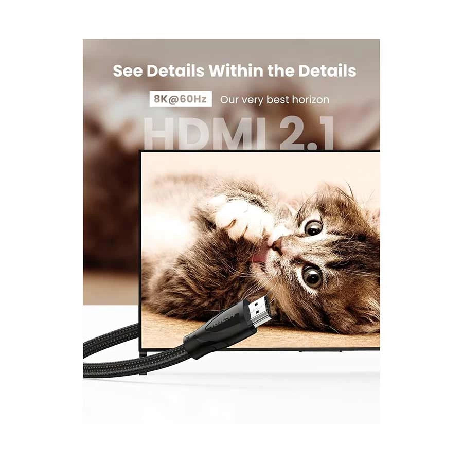 UGREEN 80403 HDMI 2.1 cable 8K at 60Hz display illustration