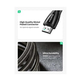 UGREEN 80403 connector and braided cable detail