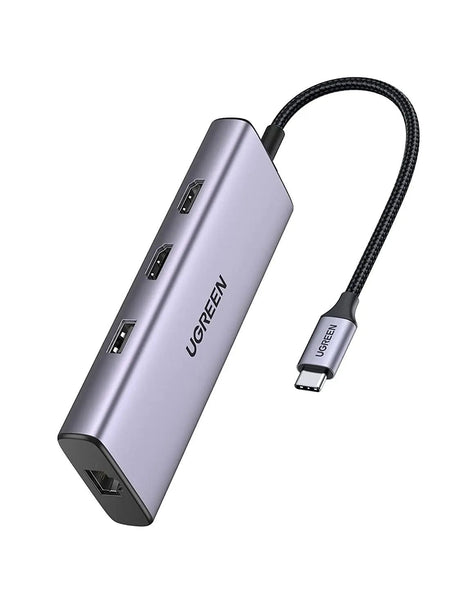 Ugreen 9 In 1 Dual Hdmi USB - C Malfunction Dock With 1*USB 2.0, 2*USB 3.0, 1*RJ45(1000M), 1*USB C PD 60w, 2*Hdmi 4k@60Hz, 1*SD slot, 1*TF slot for MacBook Pro Air, Dell XPS 13, HP, and More (90119) - Ugreen India
