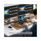 UGREEN 9 - in - 1 USB C Docking Station with 4K HDMI, 100W PD Charging, 5Gbps USB 3.0 Ports, SD/TF Card Reader, Gigabit Ethernet, Audio Jack – Multiport USB C Hub Compatible with MacBook, Windows Laptop, Chromebook (15600) - Ugreen India