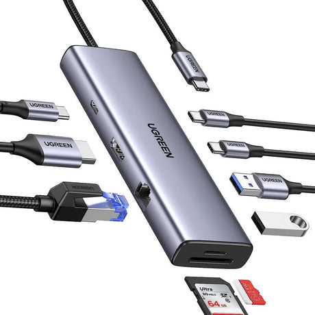 UGREEN 9 - in - 1 USB C Multi - function Dock with 4K@60Hz HDMI, 5Gbps USB - C and USB - A Data Ports - Ugreen India