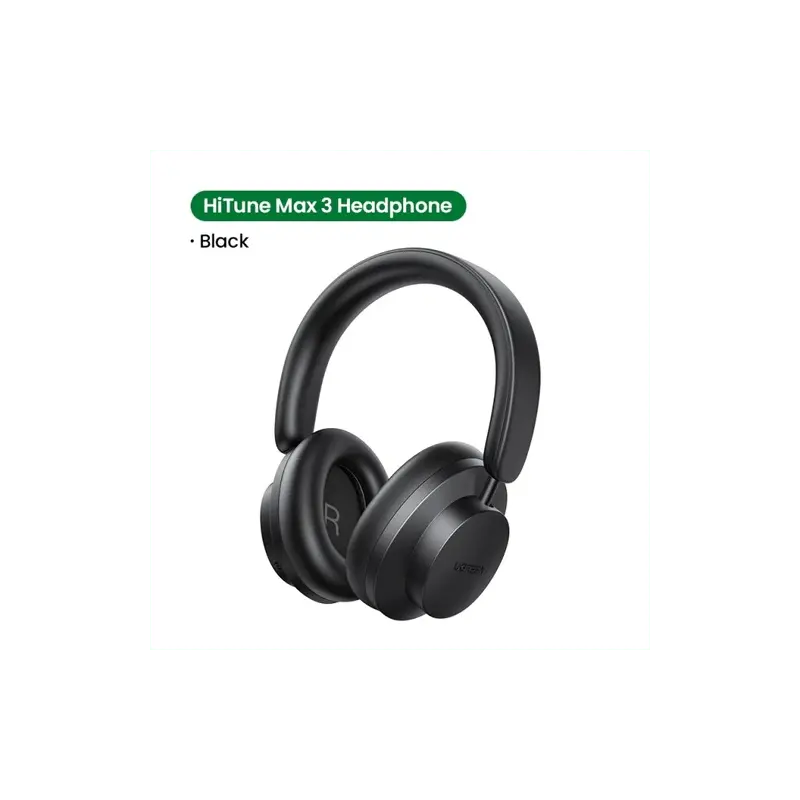 UGREEN  HiTune Max 3 Hybrid Active Noise Cancelling Wireless Bluetooth Over-Ear Headphone With Transparency Mode, 3D Spatial Audio, 40mm Composite Driver Unit, 60H Playtime, Auto Detection (90422) - Ugreen India