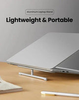 UGREEN Adjustable Clip - On Laptop Stand for MacBook & PCs (11–17″) – Foldable, Aluminum Holder with Ergonomic Angle Support – Space - Saving & Portable (Model 45415) - Ugreen India