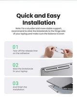 UGREEN Adjustable Clip - On Laptop Stand for MacBook & PCs (11–17″) – Foldable, Aluminum Holder with Ergonomic Angle Support – Space - Saving & Portable (Model 45415) - Ugreen India