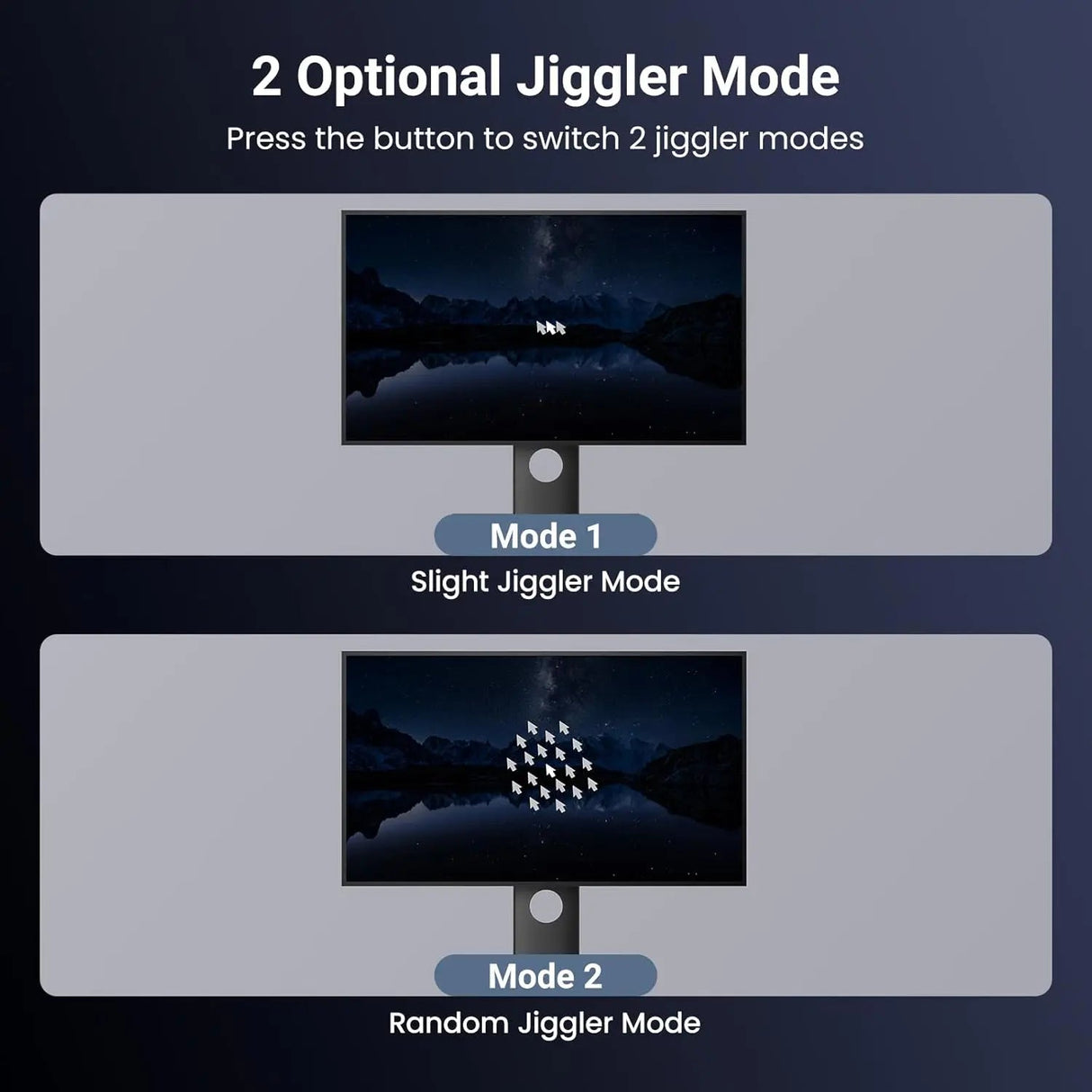 UGREEN Bluetooth 5.4 Adapter & Undetectable Mouse Jiggler, USB Bluetooth Dongle for Computer Laptop, USB Mouse Mover with Switch Button, Mouse Wiggler with 2 Jiggle Modes, Plug and Play (35994) - Ugreen India
