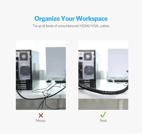 UGREEN Cable Management Sleeve 5M | 25mm Wire Organizer Tube | Home & Office | 30820 - Ugreen India