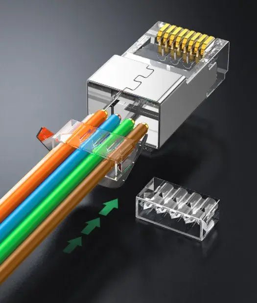 UGREEN Cat 7 Shielded Modular Plug Gold - plated 50U, 10 pcs (50634) - Ugreen India